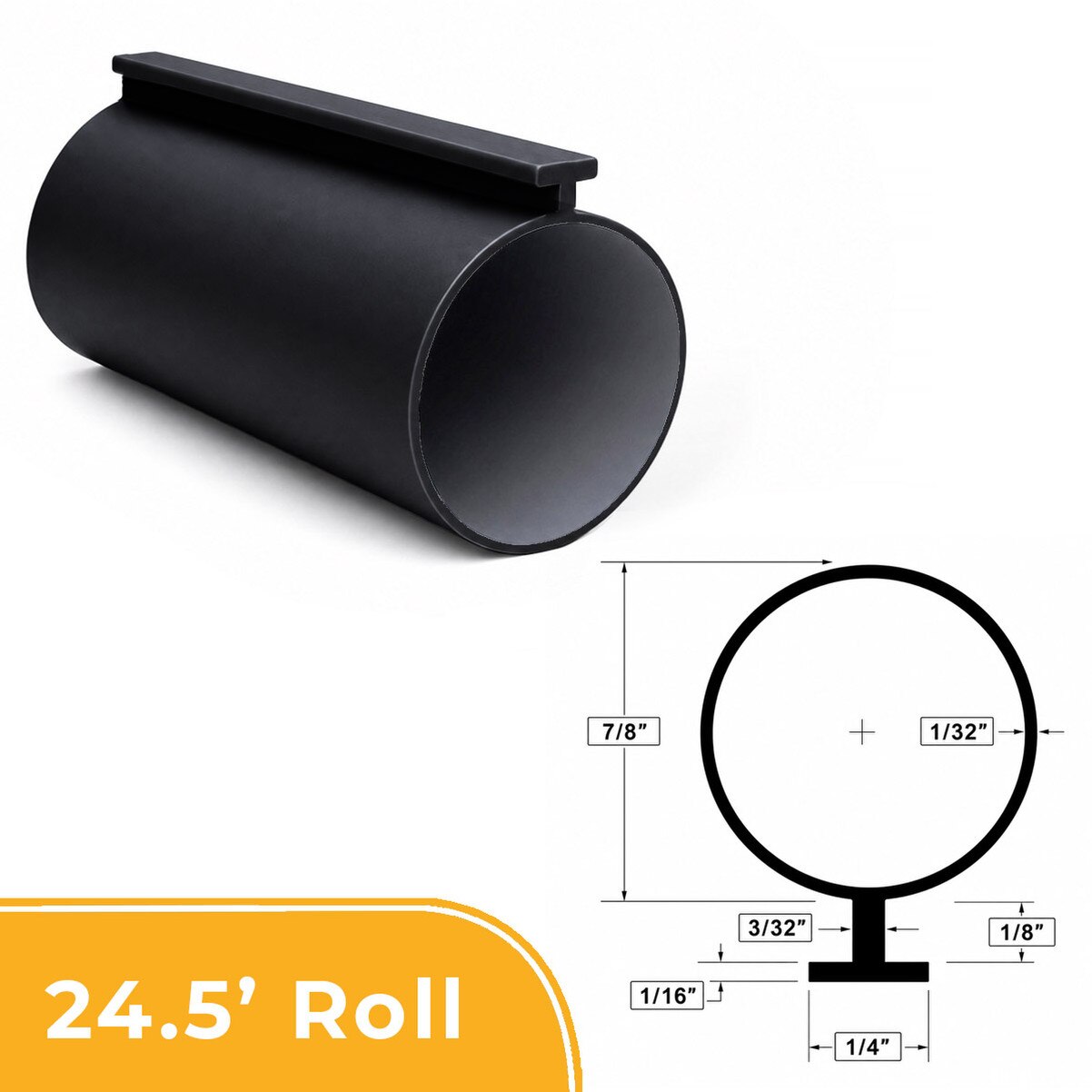 24.5 black bulb astragal seal